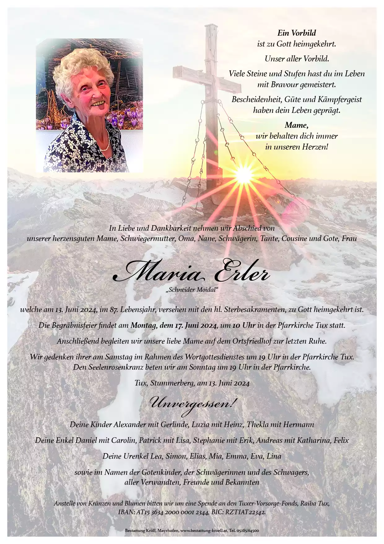 Parte von Maria Erler